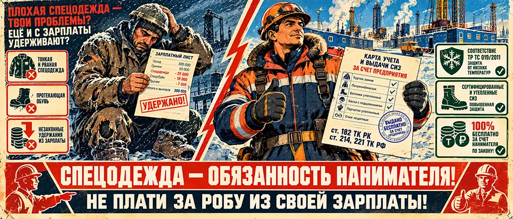 Спецодежда за свой счет: когда вычеты из зарплаты незаконны и как выбить качественный зимний комплект